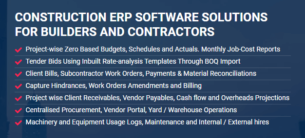 construction ERP software for builders and contractors